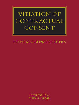 cover image of Vitiation of Contractual Consent